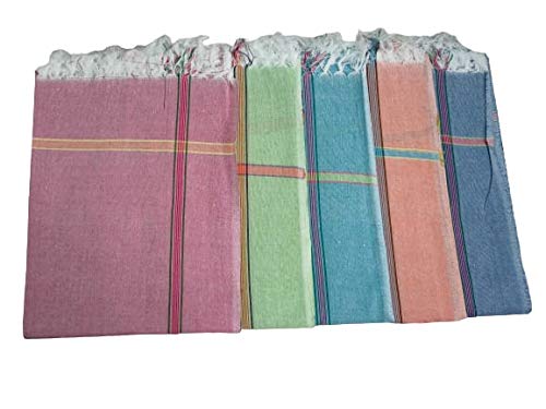 Khadi Cotton bath towels Manufactured SIRCILLA 36 * 72 inches (Pack of 3). Pure Cotton Multi Colour Towels Suitable for All Men and womenLARGE Size-image-22