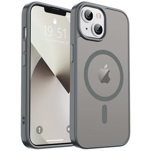zapica Magnetic for iPhone 13 Case & iPhone 14 Case, Dark Gary