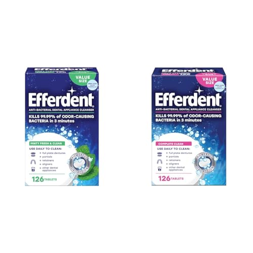 Image of Efferdent Retainer Cleaning Tablets, Denture Cleaning Tablets for Dental Appliances & Retainer Cleaning Tablets, Denture Cleanser Tablets for Dental Appliances, Complete