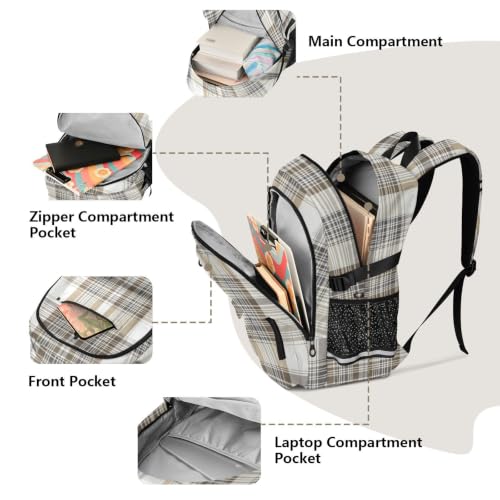 Mochila de viaje grande que protege tu laptop de 17.5 pulgadas en el trayecto de la universidad 5
