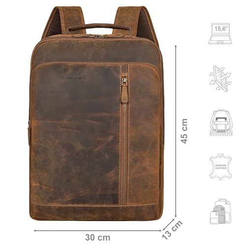 Sac à dos en cuir véritable marron le compagnon durable de vos projets - 2