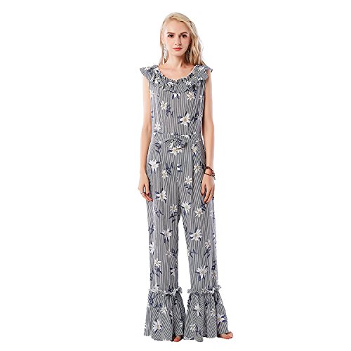 Mono casual de mujer estampado floral multicolor sin mangas 38