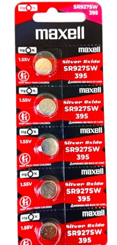 One (1) X Maxell 395 SR927SW SB-AP Silver Oxide Watch Battery 1.55v Blister Packed