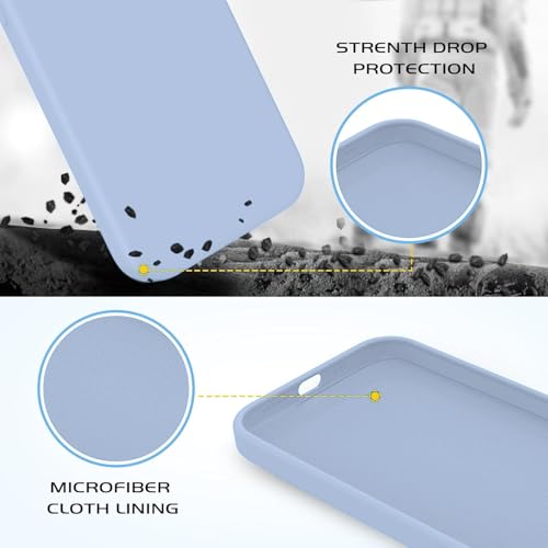 Image of DIZORO Silicone Back Case for iPhone 12 /12 Pro, Soft-Touch Phone Microfiber Silicone Back Cover for iPhone 12 /12 Pro -Sierra
