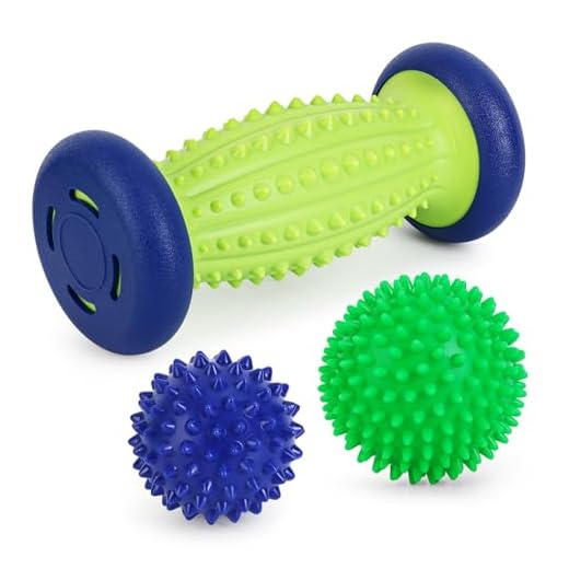 Plantar Fasciitis Roller Foot Massage Ball-Foot Ball Roller Massager Set,Massage Balls and Foot Roller for Plantar Fasciitis Relief | Trigger Point Therapy(1 Foot Massage Roller+2 Spiky Massage Balls)