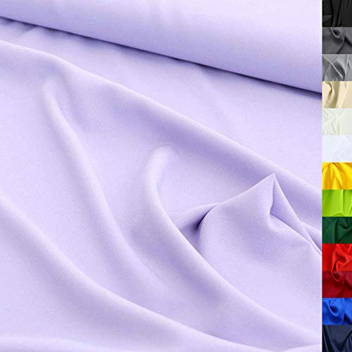 TOLKO Modestoff | Dekostoff universal Stoffe zum Nähen Meterware Dekorieren | Blickdicht, knitterarm | 150cm breit Bekleidungsstoffe Dekostoffe Vorhangstoffe Basteln Patchwork (Flieder)