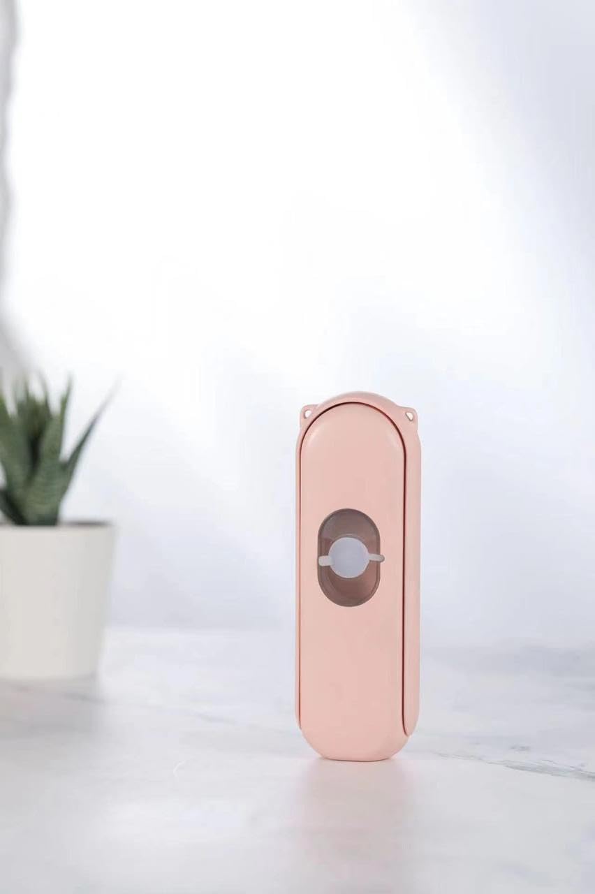 SYSVENT The Future Handheld Water Misting Mini Fan | Pocket Friendly Folding Silent Creative Travel Fan for Outdoor Outdoor Travel Fans | Portable Mini Fans (Pink) 3