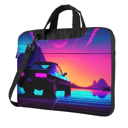 CPAQasg RetMicrowave Picture Print ���f�B�[�X �����Y �|�[�^�u�� ���b�v�g�b�v�o�b�O �A�N�Z�T���[ �J�W���A�� �I�t�B�X ���s �V�����_�[�o�b�O�p, �u���b�N///�z���C�g, 15.6 inch