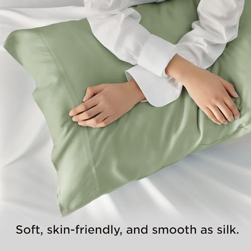 Image of Bedsure King Size Pillow Cases Set of 2, 100% Rayon Derived from Bamboo