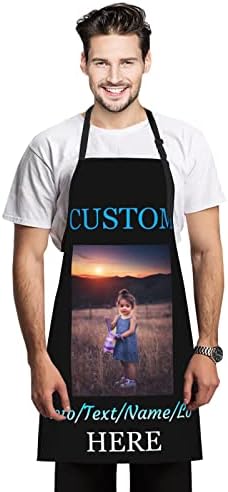 Personalized Add Your Own Photo Text Custom to Kitchen Apron Prepare Gift