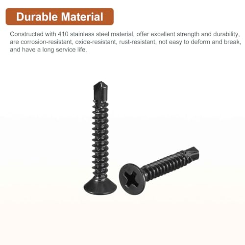 Tornillos autoperforantes ST4.2x25mm 100 unidades negro miniatura 3