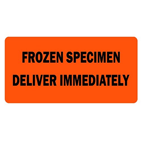 LabelValue.com | Frozen Specimen Deliver Immediately Medical Label LV-MPSR20