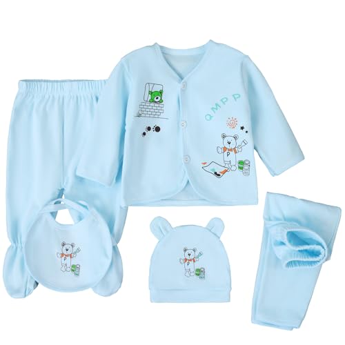 Unisex Baby Clothes 5-Piece Layette Set for Newborns