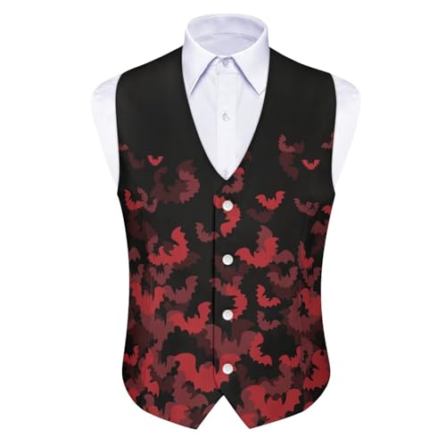 Halloween Vest for Men Lightweight Men's Halloween Suit Vest for Party Evening Slim Fit Waistcoat With Back Strap4