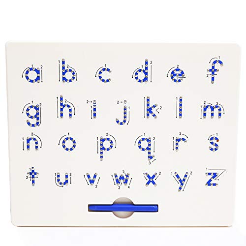 Lower Case Magnetic Letter Board,ABC Free Play Doodle Board Magnetic Letters Tracing Board,A to Z STEM Toys,Writing Learning Drawing Tablet with Stylus for Preschool,Toddler,Kids