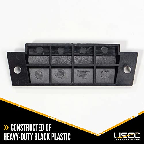 Image of US Cargo Control E Track End Caps for Horizontal E-Track Rail (250-Pack), Durable Black Plastic End Protector Cap for E Track Tie-Down Rails in Enclosed Trailers and Cargo Vans