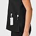 Wink Scrubs for Women, W123, Stylized V-Neck Tops with 5 Pockets Black