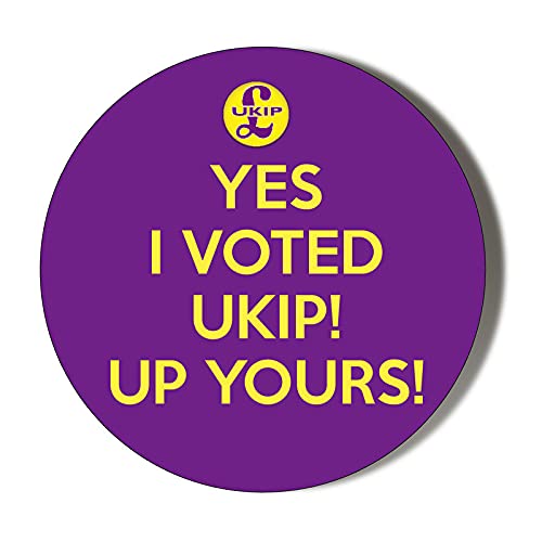 Gift Insanity Multi Yes I Voted Ukip Up Yours 10 X 56Mm Vinyl Stickers Pack Of 10