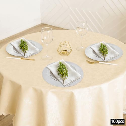 100 Platos Cargadores Plateados Redondos de 13 in miniatura 5