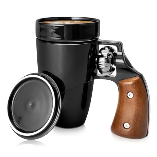 VIREESR Novelty Coffee Mugs for Men, Ceramic Funny Gun Cup,