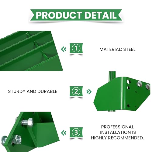 HECASA Left Hand Stair Step Kit Compatible with John Deere 4050 4240 4430 4630 4440 4230 LH Handrail