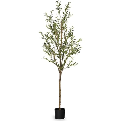 Maia Shop Plantas Artificiales Decorativas - Olivo Artificial Minimal 180 cm, Planta Grande para Decoración Hogar, Arbol Artificial con Maceta de Plástico incluida