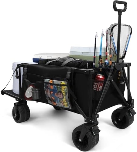 REDCAMP 49"Extended Folding Dog Wagon Cart, 330LBS Collapsible Utility Cart
