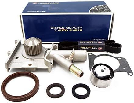 Kit de correia dentada com bomba d’água WQ W&Q AUTO PARTS para Ford Focus 2.0L L4 a gasolina SOHC 2000 a 2004 – 1 kit