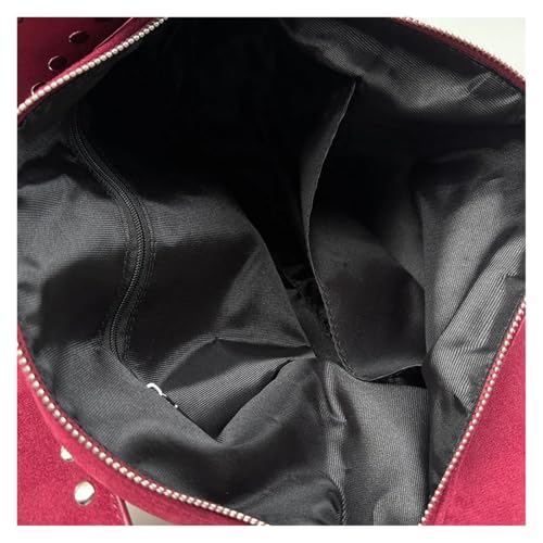 Sac main faux daim de luxe avec finitions rivets et sangle cloutée - 3