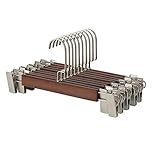 CINTRE À PANTALONS SANS PLIS : Look élégant et excellente adhérence, ces 10 cintres sont parfaits pour les pantalons, shorts, pantalons, jupes, foulards, chaussettes, jeans et autres vêtements lourds