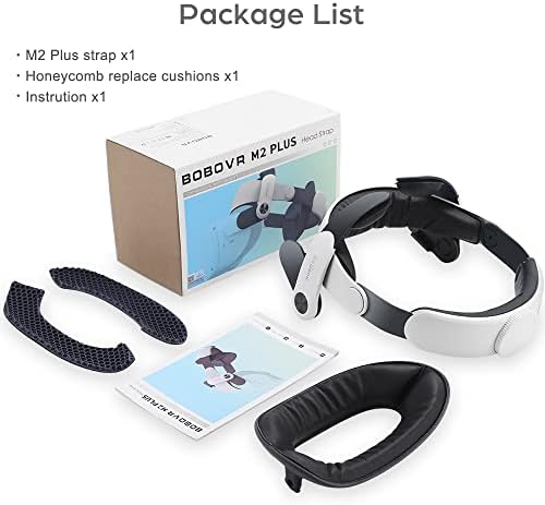 BOBOVR M2 Plus Head Strap Compatible with Quest 2 Replacement for Elite Strap,Enhanced Comfort and Reduce Facial Stress