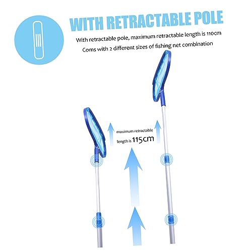 Ipetboom 1 Conjunto Jogo De Limpeza De Piscina Ancinho De Folha De Piscina Rede Skimmer Lagoa Rede D