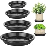 BOJIUKEJI Lot de 18 dessous de pot de fleurs ronds en plastique pour plantes d'intérieur et d'extérieur 12 cm/16 cm/18 cm/22 cm