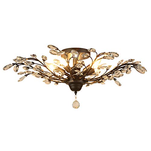 Lustre en cristal vintage pour illuminer chaleureusement votre salon