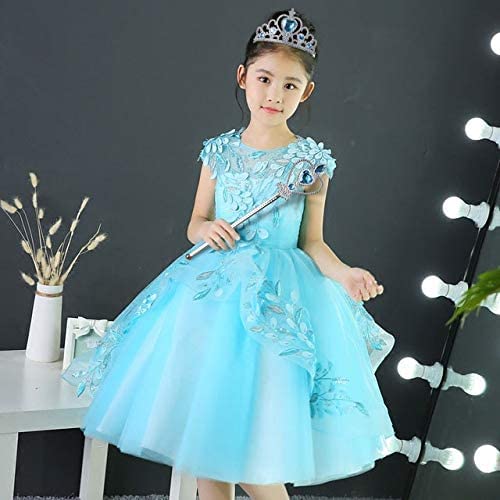 Vicloon Elsa Handschoenen Kits, Elsa Kostuum Set van 9, Inclusief Elsa Handschoenen, Upgrade Prinses Tiara Braid, Toverstaf en Elsa Kroon Jurk Meisjes voor Feest Kerstmis Carnaval Party Halloween Verjaardagsfeest - Image 5