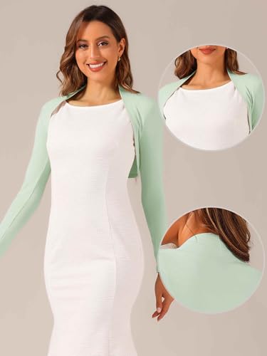Image of Allegra K Elegant Shrugs for Women Long Sleeve Open Front Bolero Shrug