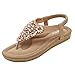 Produktbild Btruely Sandalen Damen Sommer Schuhe Bohemia Flach Zehentrenner Flach Sandalen