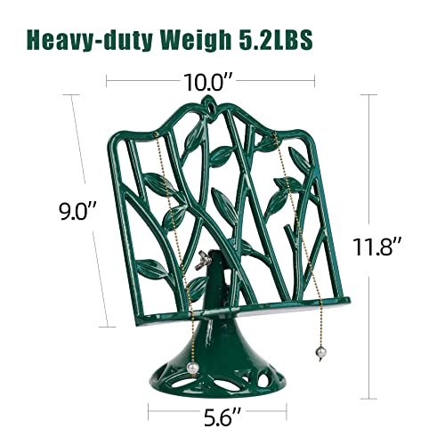 Minluful Cookbook Stand, Vintage Bamboo Pattern Metal Recipe Holder Cast Iron Cookbook Stand Multi-Angle Recipe Holder For Kitchen Counter Cooking Reading Hands Free, Green #TOP5