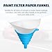 TNAIYH 50PCS Car Paint Strainers, 100 Micron Paper Cone Mixing Cup Funnel Filters with Fine Nylon Mesh, Disposable Paint Strainers for Automotive Spray Gun, Universal for Most Vehicles