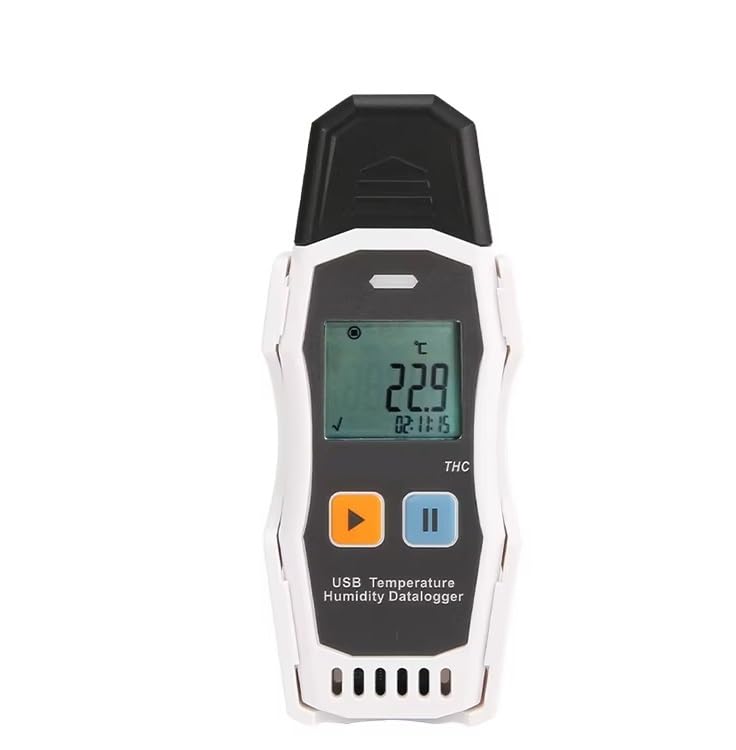 Rejestrator danych o temperaturze i wilgotności, rejestrator USB o rozdzielczości 64000 punktów z czujnikiem o wysokiej precyzji, do zastosowań w łańcuchu chłodniczym, magazynach i laboratoriach