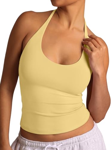 REORIA Womens Halter Tank Tops Backless Y2K Going Out 2026 Summer Outfits