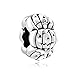 LovelyJewelry Silver Tone Cute Jack-o- Lantern Halloween Pumpkin Bead For Bracelet