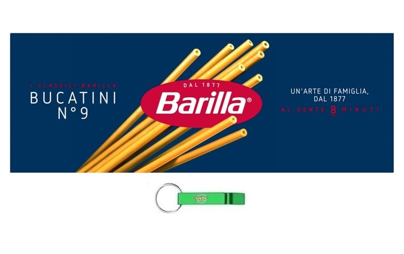 4x Barilla Pasta Bucatini Nr. 9, 100% Italienisch Nudeln 500g pack + Beni Culinari Kostenloser...
