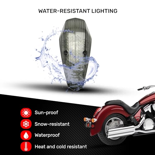 Feu Stop Led et Clignotants pour Shadow Aero Balade Custom de Nuit - 4