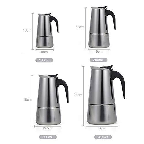 Honorall 100 ml de Aço Inoxidável Espresso Fogão Coador Máquina de Café Expresso Panela Cafeteira It