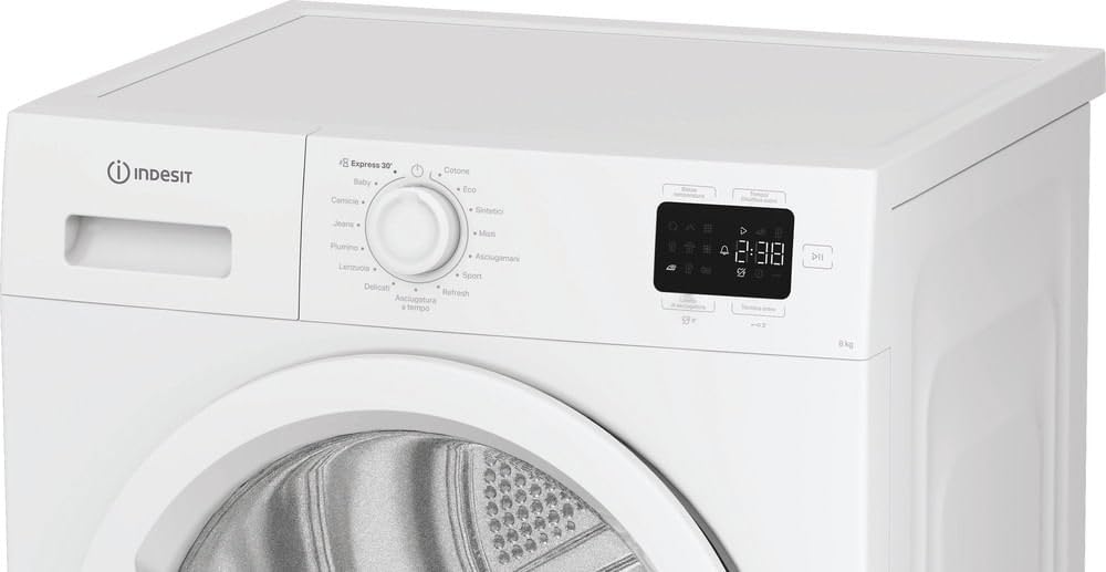 Indesit C YD 83D WW IT – Asciugatrice 8 Kg A Pompa di Calore, Libera Installazione, Classe D, Filtro 2 In 1, Ciclo Veloce, Cotone Eco, Refresh. 84,6 x 59,8 x 54,5 cm