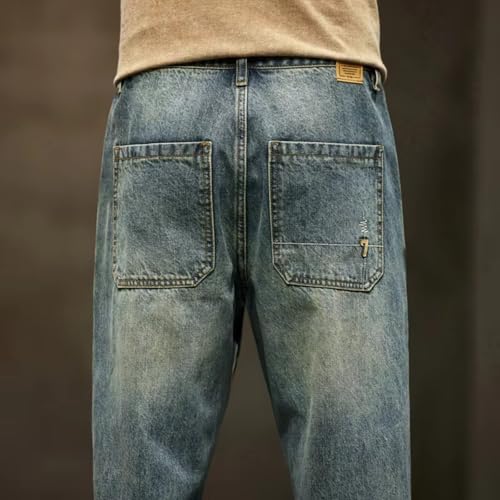 Jeans Men Loose Fit Pants Jeans Male Denim Trousers Men's Clothing Streetwear4