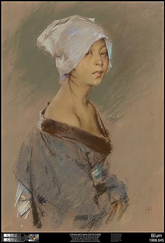 Tableau Fille japonaise de Robert Frederick Blum : créez un salon style vintage apaisant