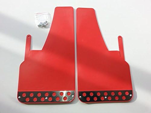 RALLY Mudflaps Mud Flaps Splash Guards (MF2) (Red Pair)