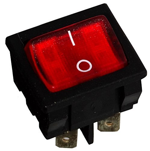 AERZETIX - Interruptor - Pulsador - Conmutador - Boton Basculante - DPST - ON-OFF - 10A/250V - 2 posiciones - C10700